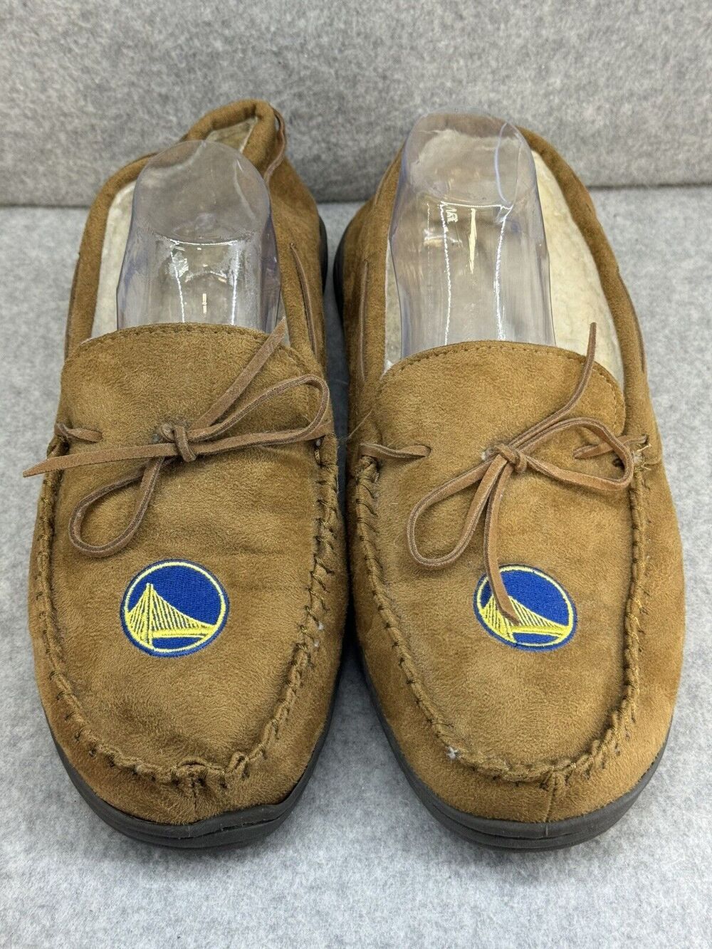 Golden State Warriors NBA Moccasin Slipper Tan Size XL